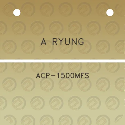 a-ryung-acp-1500mfs