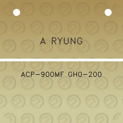 a-ryung-acp-900mf-gh0-200