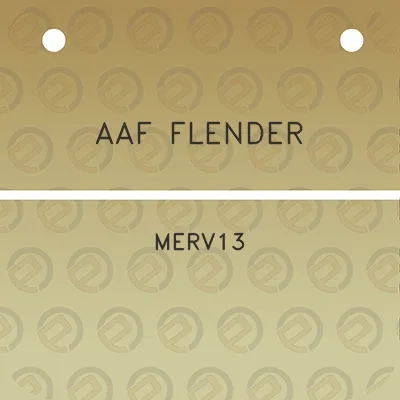aaf-flender-merv13