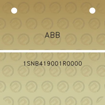 abb-1snb419001r0000