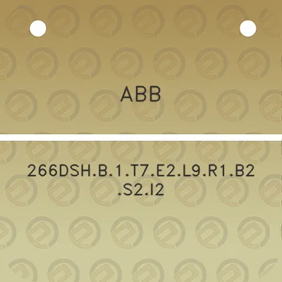 abb-266dshb1t7e2l9r1b2s2i2