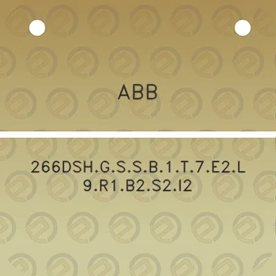 abb-266dshgssb1t7e2l9r1b2s2i2