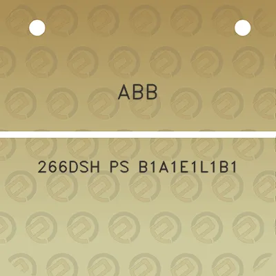 abb-266dsh-ps-b1a1e1l1b1