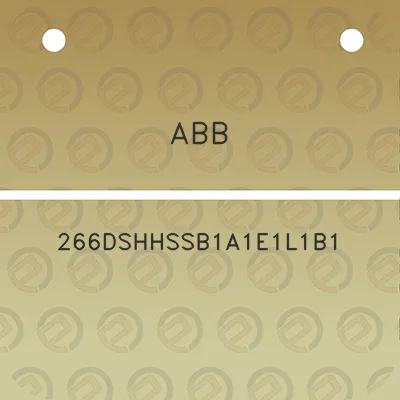 abb-266dshhssb1a1e1l1b1