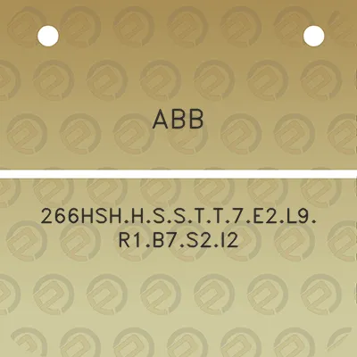 abb-266hshhsstt7e2l9r1b7s2i2