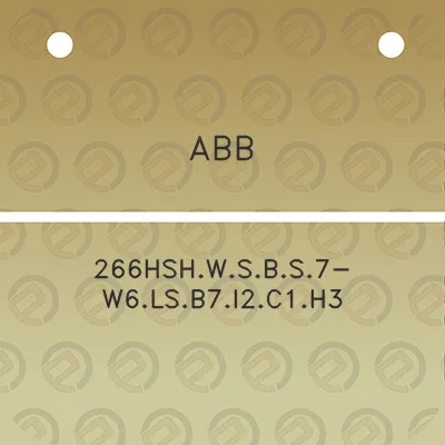 abb-266hshwsbs7-w6lsb7i2c1h3