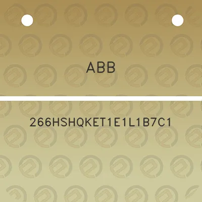 abb-266hshqket1e1l1b7c1