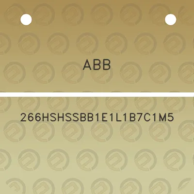 abb-266hshssbb1e1l1b7c1m5