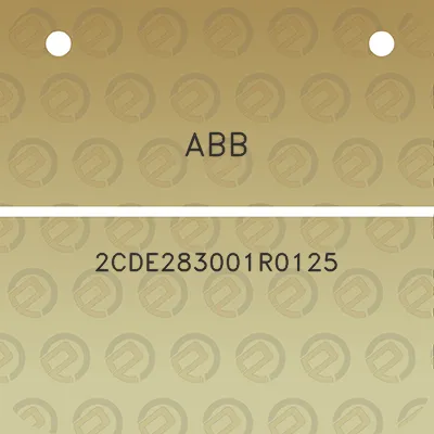 abb-2cde283001r0125