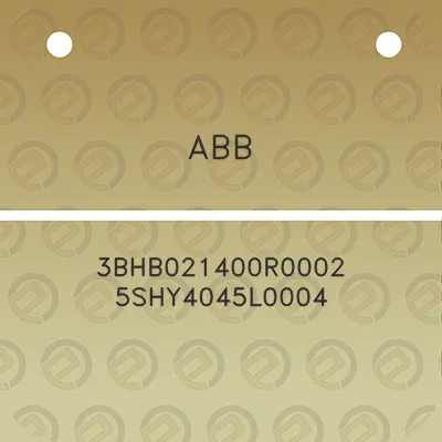 abb-3bhb021400r0002-5shy4045l0004