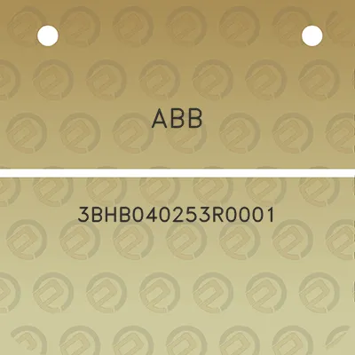 abb-3bhb040253r0001