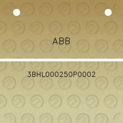 abb-3bhl000250p0002