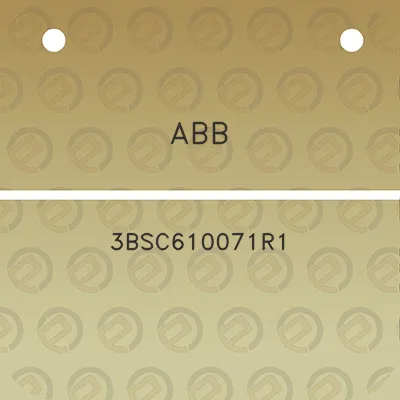 abb-3bsc610071r1