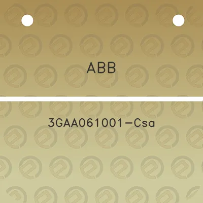 abb-3gaa061001-csa