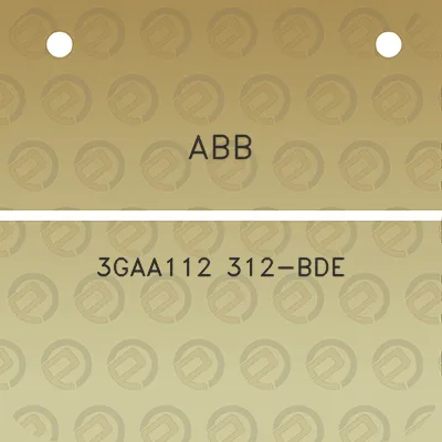 abb-3gaa112-312-bde