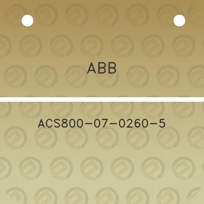 abb-acs800-07-0260-5