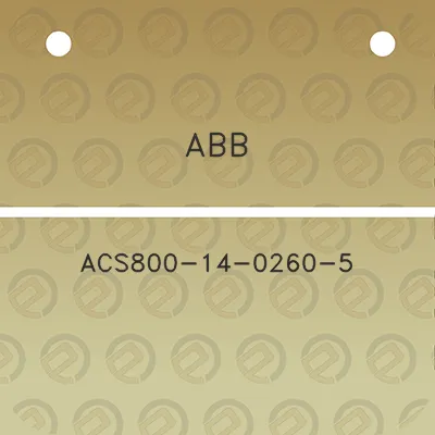 abb-acs800-14-0260-5