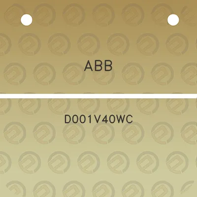 abb-d001v40wc