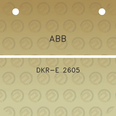 abb-dkr-e-2605