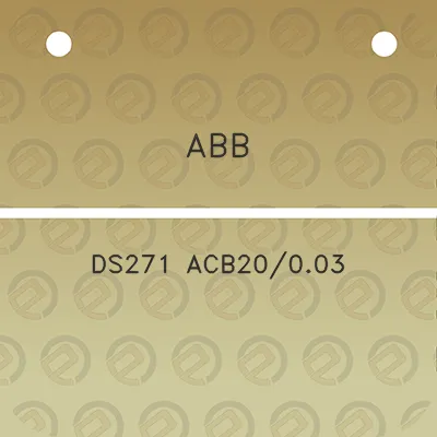 abb-ds271-acb20003