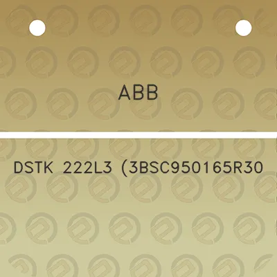 abb-dstk-222l3-3bsc950165r30