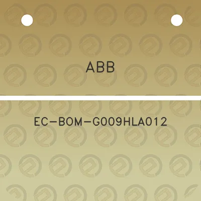 abb-ec-bom-g009hla012