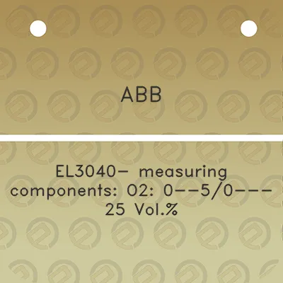 abb-el3040-measuring-components-o2-0-50-25-vol