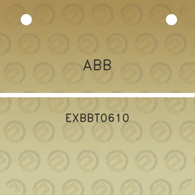 abb-exbbt0610