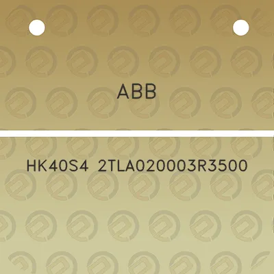 abb-hk40s4-2tla020003r3500