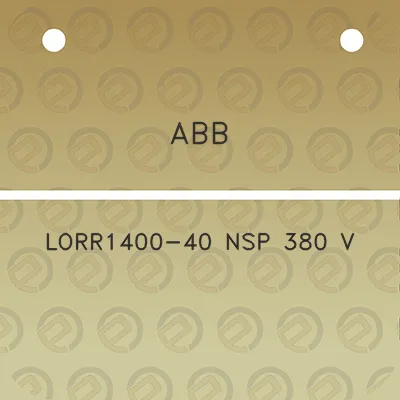 abb-lorr1400-40-nsp-380-v