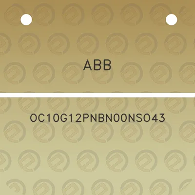 abb-oc10g12pnbn00nso43