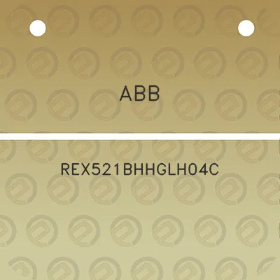 abb-rex521bhhglh04c