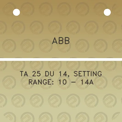 abb-ta-25-du-14-setting-range-10-14a