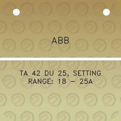 abb-ta-42-du-25-setting-range-18-25a