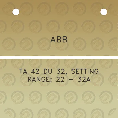 abb-ta-42-du-32-setting-range-22-32a