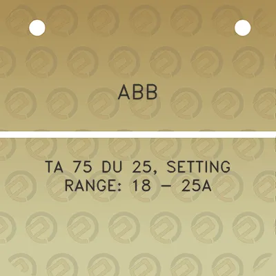 abb-ta-75-du-25-setting-range-18-25a