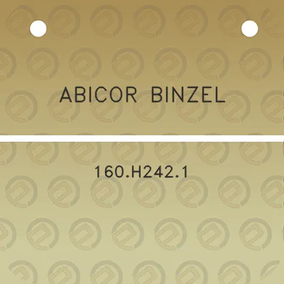 abicor-binzel-160h2421