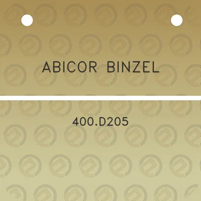 abicor-binzel-400d205