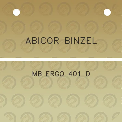 abicor-binzel-mb-ergo-401-d