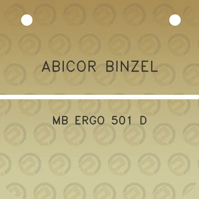 abicor-binzel-mb-ergo-501-d