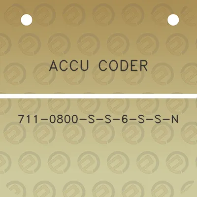 accu-coder-711-0800-s-s-6-s-s-n