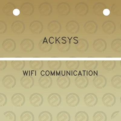 acksys-wifi-communication