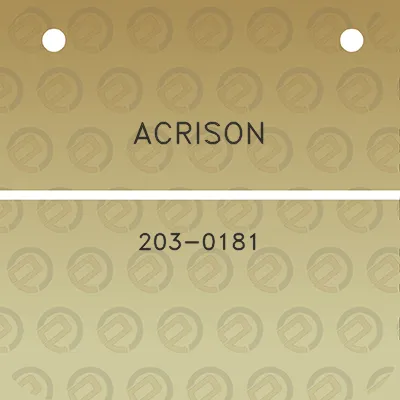 acrison-203-0181