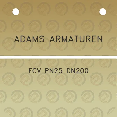 adams-armaturen-fcv-pn25-dn200