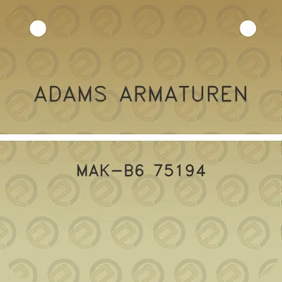 adams-armaturen-mak-b6-75194