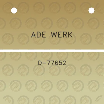 ade-werk-d-77652