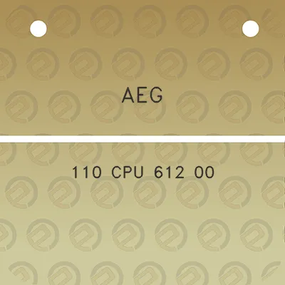 aeg-110-cpu-612-00