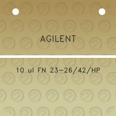 agilent-10-ul-fn-23-2642hp