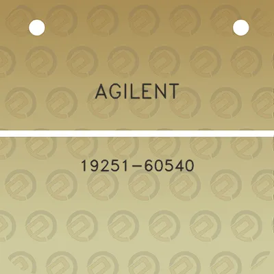 agilent-19251-60540