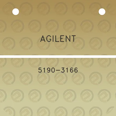 agilent-5190-3166